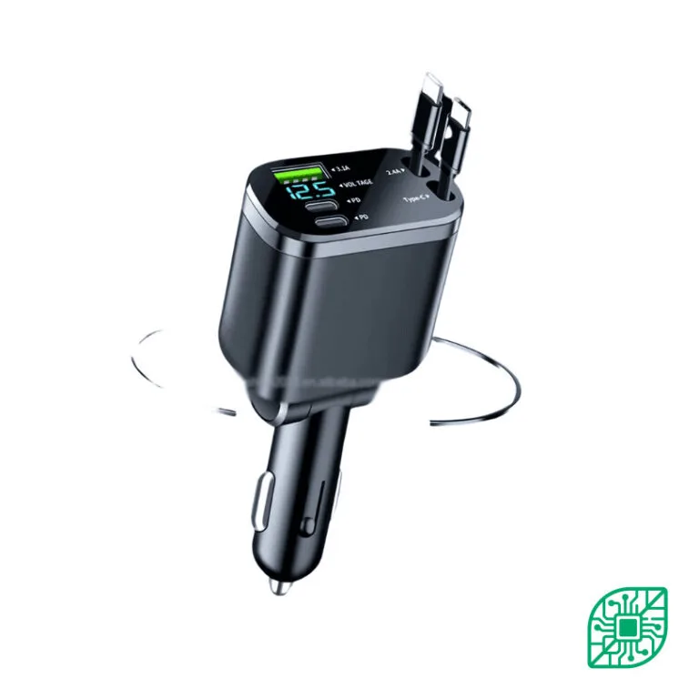 Chargeur Voiture 100W Rétractable